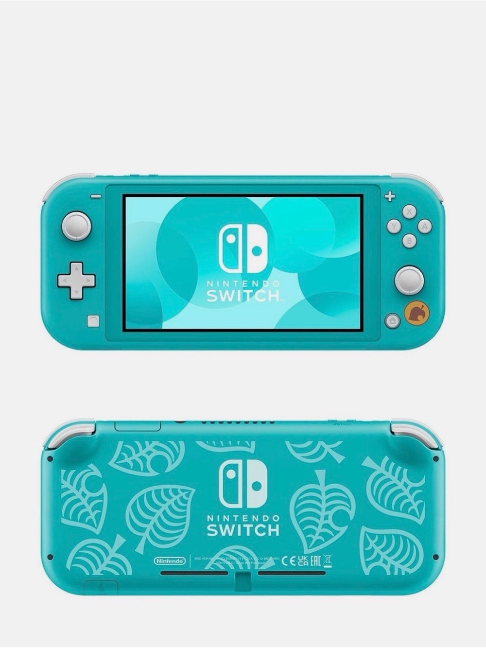 Nintendo Switch Lite Turquoise with Leaf Motif